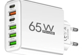 Daugiafunkcis 65W USB-C įkroviklis su 6 lizdais - nebrangiosprekes.lt
