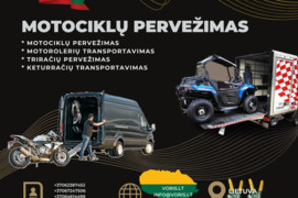 LIETUVA - EUROPA - LIETUVA  * Motorolerių transportavimas 