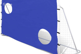 vidaXL Futbolo vartai su treniruočių sienele, 240x92x150cm, plienas