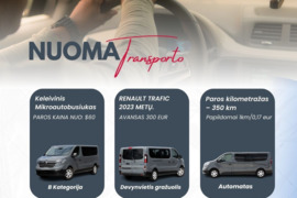 Keleivinių mikroautobusų 9 vietų ir KROVINOINIŲ MIKROAUTOBUSŲ NUOMA *** arba *** www.tralunuoma.lt A