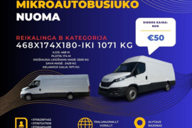 NAUJŲ MIKROAUTOBUSŲ NUOMA *** arba *** www.tralunuoma.lt ALYTUS Bortinių,tentinių,moto,platformų PRI