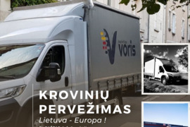 Siūlome express krovinių pervežimo paslaugas kiekvieną savaitę www.voris.lt Lithuania - Europe - Lit