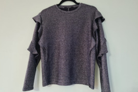 Blizgi šventinė sidabro spalvos palaidinė XS dydis