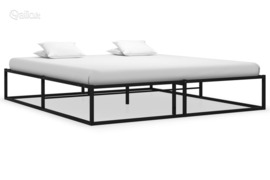 vidaXL Lovos rėmas, juodos spalvos, 140x200cm, metalas