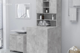 vidaXL Skalbimo mašinos spintelė, betono pilka, 71x71,5x91,5cm