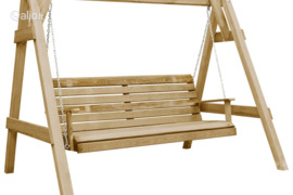 vidaXL Supamas suoliukas, 205x150x157cm, impregnuota pušies mediena