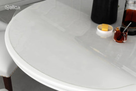 vidaXL Stalo apsauga, permatoma, 90cm skersmens, 2mm, PVC
