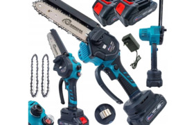 Mini pjūklas 15cm pjovimo juosta su tepimu