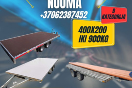 Platformų su B kategorija - Priekabų nuoma *** arba ***  Bortinių su dangčiu-Tentinių Priekabų, tral