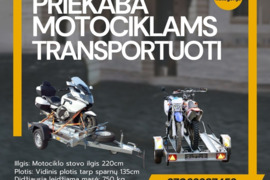 Motociklų pervežimas, transportavimas | Moto priekabos nuoma