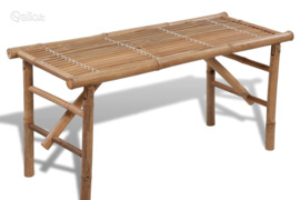 vidaXL Sulankstomas sodo suoliukas, 118 cm, bambukas