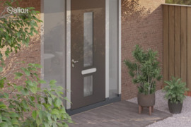 vidaXL Stogelis durims, juodos spalvos, 350x100cm, polikarbonatas
