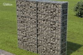 vidaXL Gabiono siena su dang., galvanizuotas plienas, 100x20x100cm