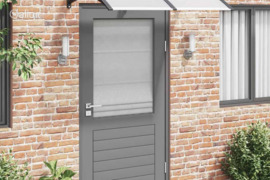 vidaXL Stogelis durims, juodos spalvos, 150x100cm, polikarbonatas
