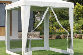 vidaXL Proginė palapinė su 4 tinklinėmis sienomis, balta, 2x2m
