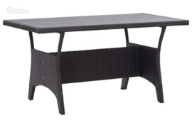 vidaXL Sodo stalas, juodos spalvos, 120x70x66cm, poliratanas