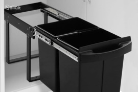 vidaXL Ištraukiama virtuvės spintelės šiukšliadėžė, 48l, soft-close