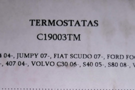 Termostatas C19003TM    JYCT- 003, Volvo S80 Sedanas Autodalys