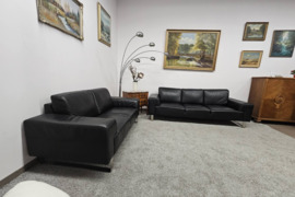 Natūralios odos svetainės komplektas