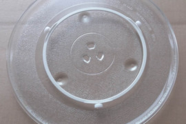Tvarkinga mikrobangės  lėkštė kartu su plastikiniu sukimosi padėkliuku. Diametras 31,5 cm.