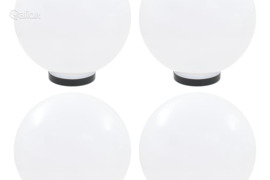 vidaXL LED lempos, rutulio formos, 4vnt., sferinės, 30cm, PMMA