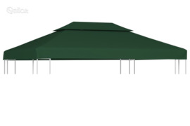 vidaXL Atsarginis pavėsinės uždangalas, žalias, 310g/m², 3x4m