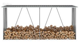 vidaXL Sodo malkinė, antracito, 330x84x152cm, galvanizuotas plienas