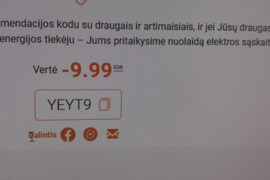 Elektrum nemokami kodai dovanoju