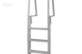 vidaXL Prieplaukos / baseino kopėčios, 4 laiptelių, aliuminis, 167 cm