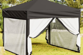 vidaXL Proginė palapinė su šoninėmis sienomis, antracito, 3x3m