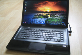 Gražus, juodas, pigus HP CQ58 su SSD ir 8GB RAM