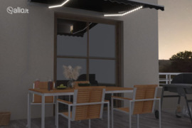 vidaXL Rankiniu būdu ištraukiama markizė su LED, antracito, 300x250cm