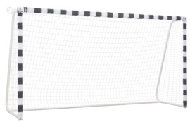 vidaXL Futbolo vartai, juodos ir baltos sp., 300x160x90 cm, metalas