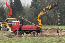 Cfa Polių gręžimas, grežtiniai pamatai,cfa poliai