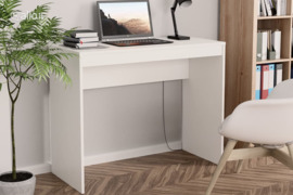 vidaXL Rašomasis stalas, baltos spalvos, 90x40x72cm, apdirbta mediena
