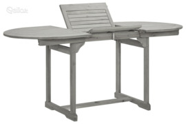 vidaXL Sodo valgomojo stalas, (120–170)x80x75cm, akacijos masyvas