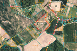 Parduodamas  sklypas 12.53 ha  , besiribojantis su upe Musė!