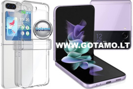 Crystal dėklas nugarėlė Samsung Galaxy Z Flip 3 5G telefonui WWW.GOTAMO.LT