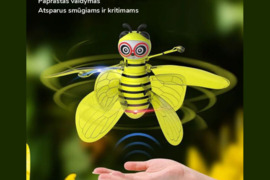 Bitė skraidantis žaislas reaguojantis į delno gestus - nebrangiosprekes.lt