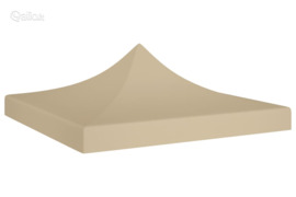 vidaXL Proginės palapinės stogas, smėlio spalvos, 3x3m, 270 g/m²