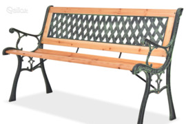 vidaXL Sodo suoliukas, 122 cm, mediena