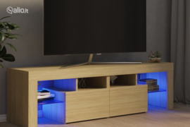 vidaXL Televizoriaus spintelė su LED, sonoma ąžuolo, 140x36,5x40cm