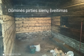Dūminiu pirčių sienų šveitimas