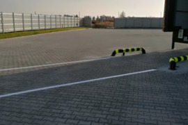 Parkavimo vietų, aikštelių, gamybinių praėjimų, saugos zonų, linijų žymėjimas