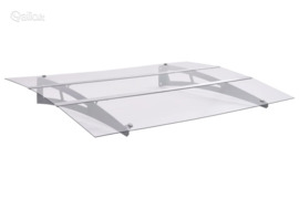 vidaXL Stogelis durims, sidabrinis ir permatomas, 120x90cm