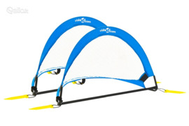 vidaXL Vaikiški futbolo vartai, 2vnt., 75,5x46x48cm, su krepšiu