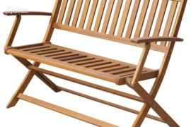 vidaXL Sodo suoliukas, 120 cm, akacijos medienos masyvas