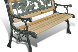 vidaXL Vaikiškas sodo suoliukas, 84cm, mediena