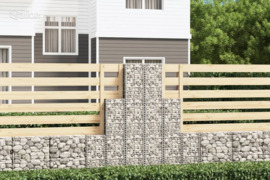vidaXL 6 vnt. gabionų rinkinys, cinkuota viela