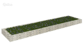 vidaXL Aukštas gabiono lovelis, 400x100x20cm, galvanizuotas plienas